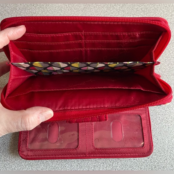 Vera Bradley Red Quilted Fabric Wallet - Picture 5 of 8